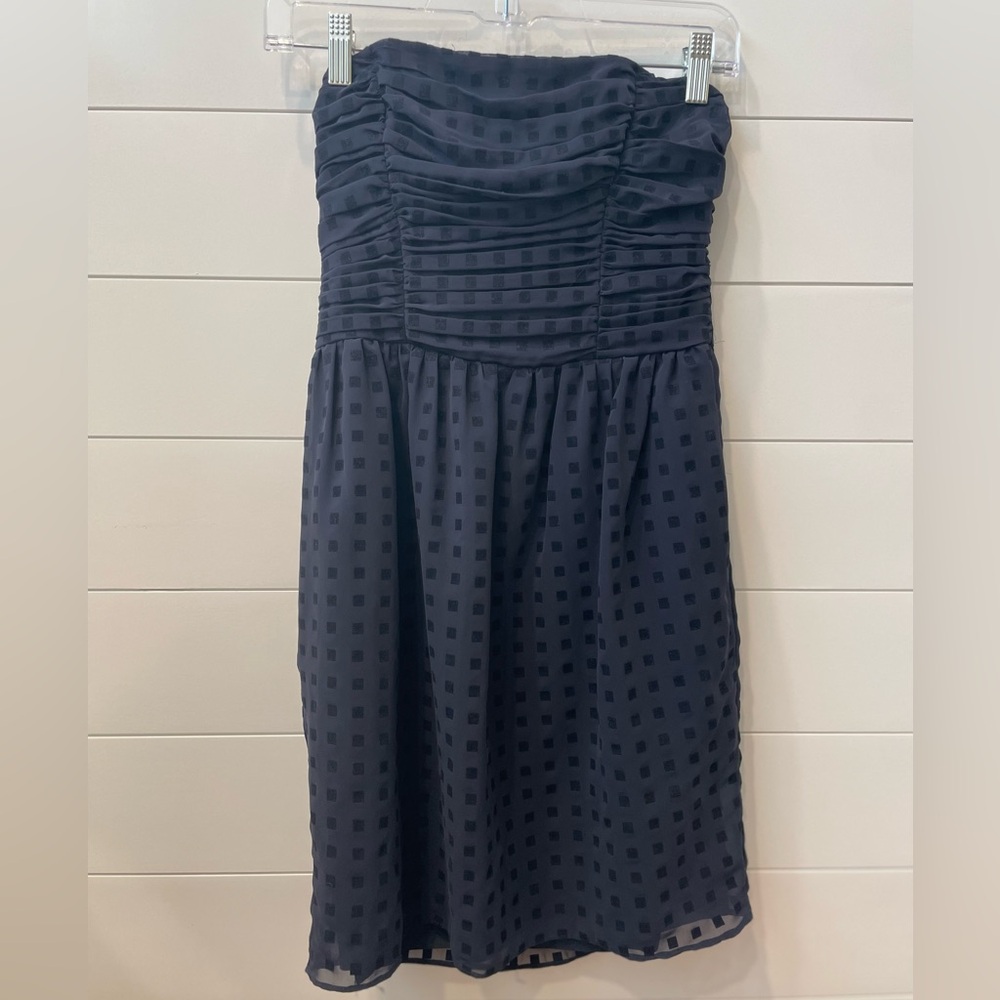 SHOSHANNA Strapless Blue Dress Pattern‎ Flowy Navy size 2